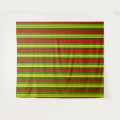 Grün Gelb Rot Vertikale Streifen Design   Wandteppich (Vorderseite (Horizontal))