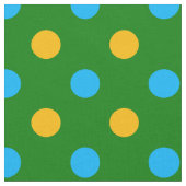 Grün Gelb Schwarz Polka Punkte Design  Stoff (Nahaufnahme)
