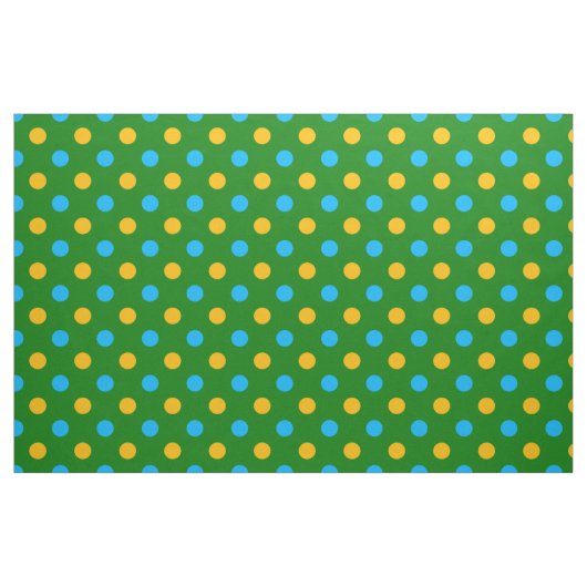 Grün Gelb Schwarz Polka Punkte Design  Stoff (Fat Quarter (45,7 x 55,9 cm))