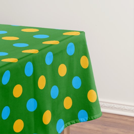 Grün Gelb Schwarz Polka Punkte Design Tischdecke (Beispiel)