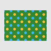 Grün Gelb Schwarz Punkte Design Seidenpapier (Vorderseite)