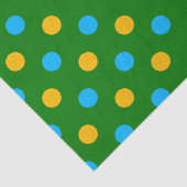 Grün Gelb Schwarz Punkte Design Seidenpapier (Ausschnitt)