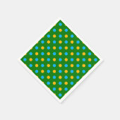 Grün Gelb Schwarz Punkte Design Serviette (Ecke)