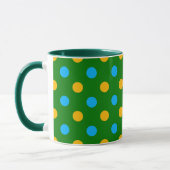 Grün Gelb Schwarz Punkte Design  Tasse (Links)