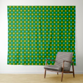 Grün Gelb Schwarz Punkte Design  Wandteppich (Beispiel (Horizontal))