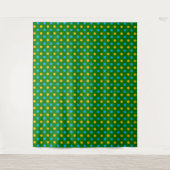 Grün Gelb Schwarz Punkte Design  Wandteppich (Vorderseite)