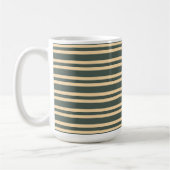 Grün Gelb Streifen Muster Kaffeetasse (Links)