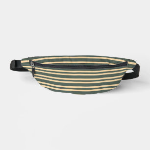 Grün Gelb Streifenmuster Bauchtasche