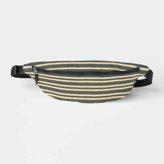 Grün Gelb Streifenmuster Bauchtasche (Vorderseite)
