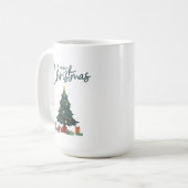 Grün-Gelb-Weihnachten Kaffeetasse (Vorderseite Links)