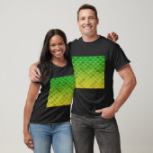 Grün Gelbe Fischschuppen T-Shirt (Unisex)