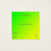 Grün-gelbe Gradientenkarte (Rückseite)