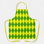 Grün Gelbe Harlekin-Karodesign  Schürze (Vorderseite)