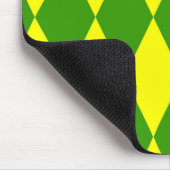 Grün Gelbe Harlekin-Karomuster Mousepad (Ecke)