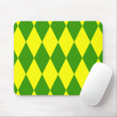 Grün Gelbe Harlekin-Karomuster Mousepad (Mit Mouse)