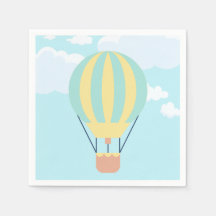 Grün-Gelbe Heißluftballon im Himmel