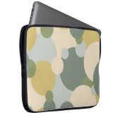 Grün-gelbe Moleküle Laptop-Tasche Laptopschutzhülle (Vorne Rechts)