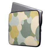 Grün-gelbe Moleküle Laptop-Tasche Laptopschutzhülle (Vorderseite Links)