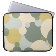 Grün-gelbe Moleküle Laptop-Tasche