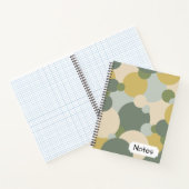 Grün-gelbe Moleküle Spiral Notebook Notizblock (Innenseite)