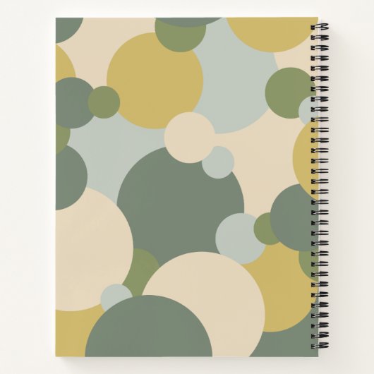 Grün-gelbe Moleküle Spiral Notebook Notizblock (Rückseite)