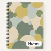 Grün-gelbe Moleküle Spiral Notebook Notizblock (Vorderseite)