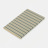 Grün Gelbe Streifenmuster Post-it Klebezettel (angewinkelt)