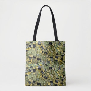 Grün Gelber Alligator Krokodil Drachen Leder Tasche