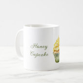 Grün Gelber Honig Cupcake Kaffeetasse (Vorderseite Links)