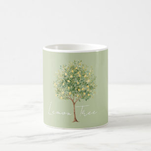 Grün Gelber Zitronenbaum Kaffeetasse