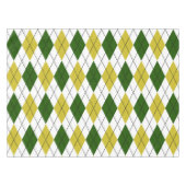 Grün-gelbes Argyle-Muster Tischdecke (Vorderseite (Horizontal))