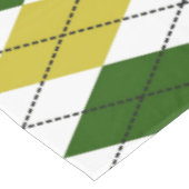 Grün-gelbes Argyle-Muster Tischdecke (Schrägansicht)