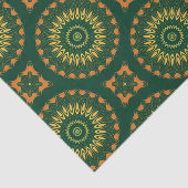 Grün-gelbes Boho Chic-Dekorationsmuster Seidenpapier (Ausschnitt)