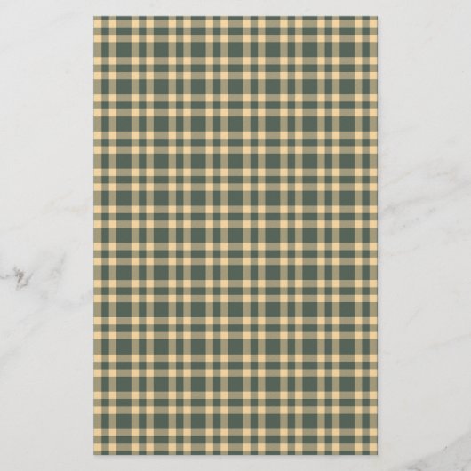 Grün-gelbes Karomuster Briefpapier (Vorderseite)
