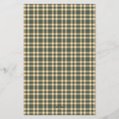 Grün-gelbes Karomuster Briefpapier (Rückseite)
