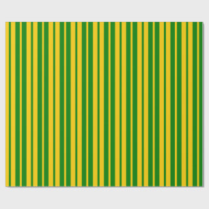 Grün gelbes stilvolles Streifenmuster Design  Geschenkpapier
