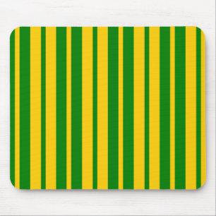 Grün gelbes stilvolles Streifenmusterdesign  Mousepad