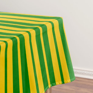 Grün Gelbes Stylisches Streifenmuster Design  Tischdecke