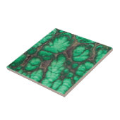 Grün gemusterter Malachit Fliese (Seite)