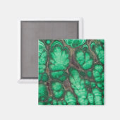 Grün gemusterter Malachit Magnet (Vorderseite/Rückseite)