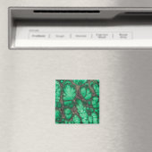 Grün gemusterter Malachit Magnet (In Situ (Geschirrspüler))