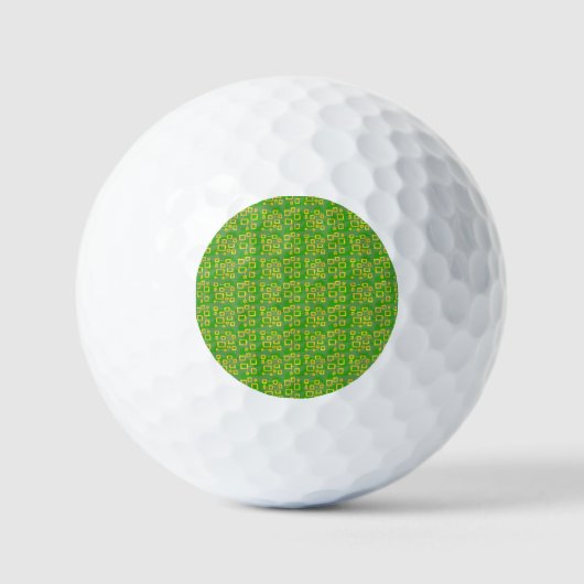 Grün Geometrisch Golfball (Vorderseite)