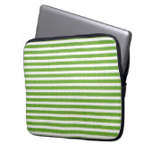 Grün Geometrisch Laptopschutzhülle (Vorderseite Links)