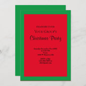 Grün/Gerahmte Weihnachtsfeier Party Einladung (Vorne/Hinten)