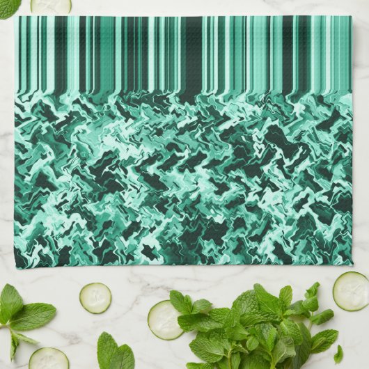 Grün Geschirrtuch (Gefaltet)