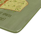 Grün geschnittenes Knoblauchbrot - eigener Slogan Schneidebrett (Ecke)