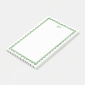 Grün geschweift | Personalisiertes Stationery Post-it Klebezettel (angewinkelt)