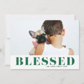 Grün gesegnete Typografie-Foto Weihnachten (Vorderseite)