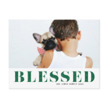 Grün gesegnete Typografie-Foto Weihnachten