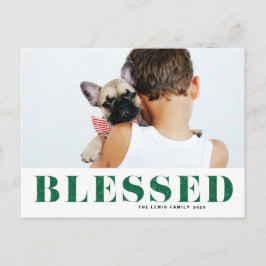 Grün gesegnete Typografie-Foto Weihnachten